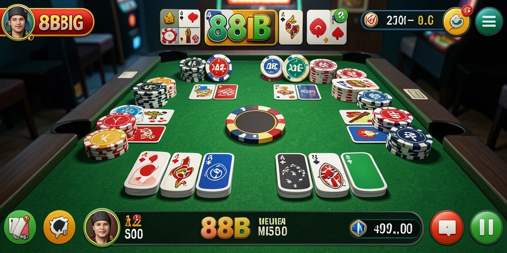 Tampilan gameplay Gaple yang menarik di 88BIG.