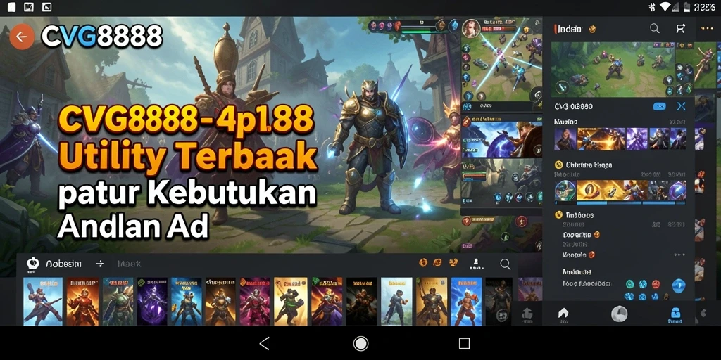 Tampilan utama aplikasi CVG8888 dengan berbagai fitur Utility.