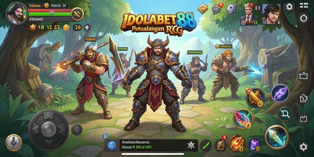 Tampilan gameplay yang mendebarkan dalam <strong>IDOLABET88</strong> dengan karakter yang bertempur di arena.