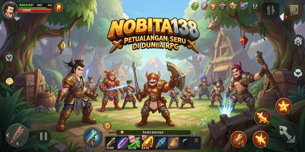 Gameplay NOBITA138 yang penuh aksi dalam dunia RPG.