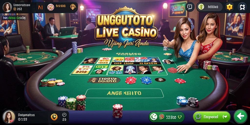 Screenshot UNGUTOTO menampilkan dealer langsung dan permainan yang mengasyikkan.